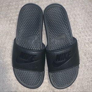 Black Nike Slides